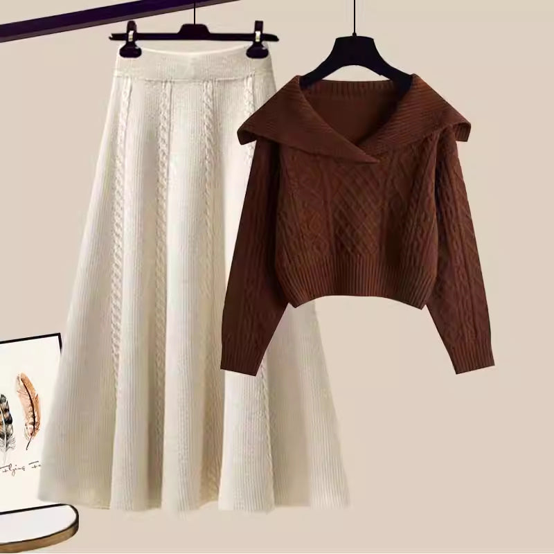 Autumn And Winter New Solid Color Loose And Lazy Style Short Knitwear For Women