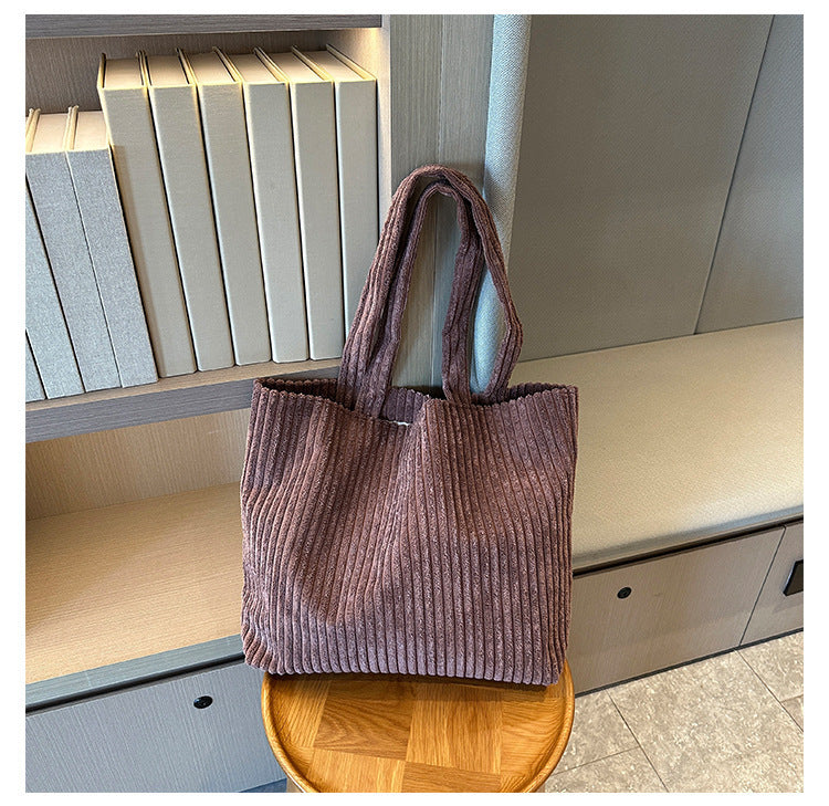 Retro Corduroy Shoulder Bag