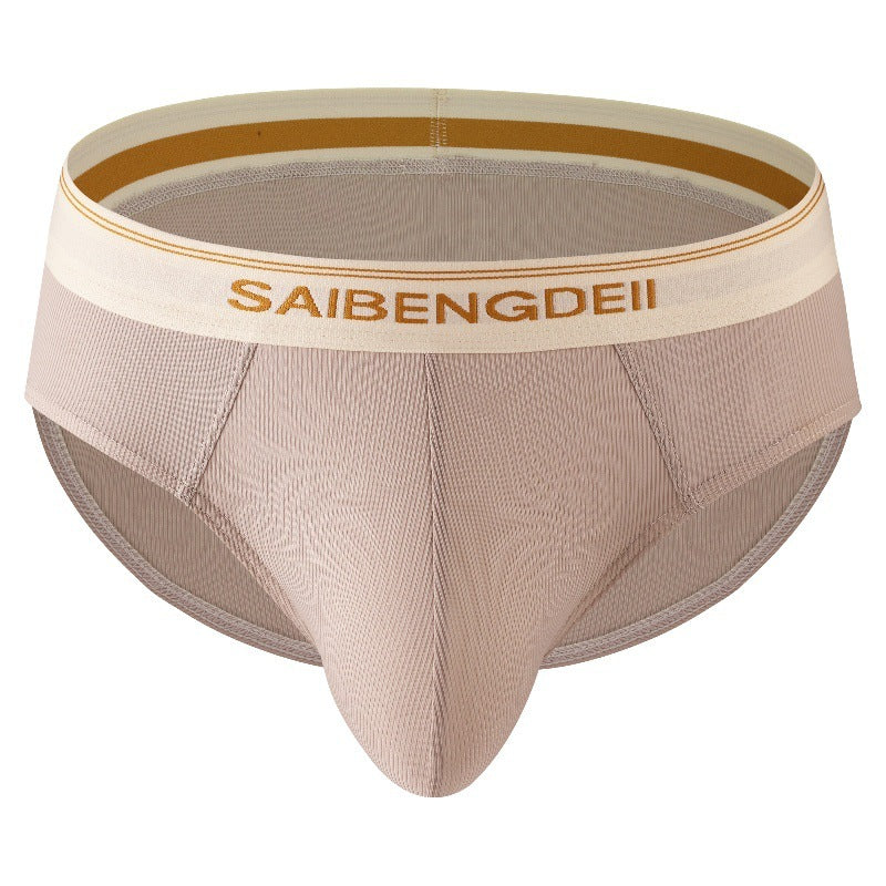 Herren-Slip, dünn, atmungsaktiv, sexy, U-konvex, große Tasche, bequem, einfarbig, einfach