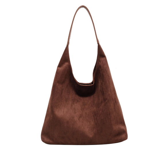 Retro Chic Suede Carryall - BAGMODA