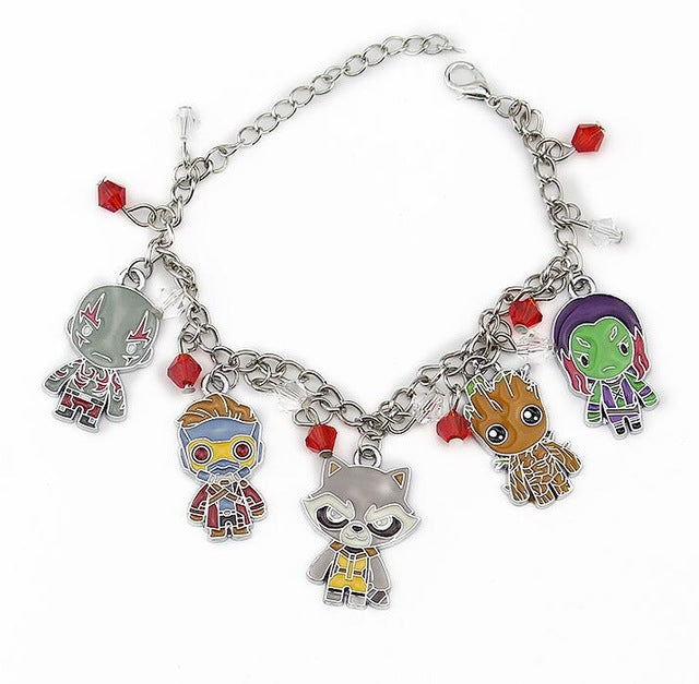 Classic Movie Guardians Of The Galaxy Charms Bracelets Marvel Comics Raccoon Superhero Bracelet & Bangle Jewelry