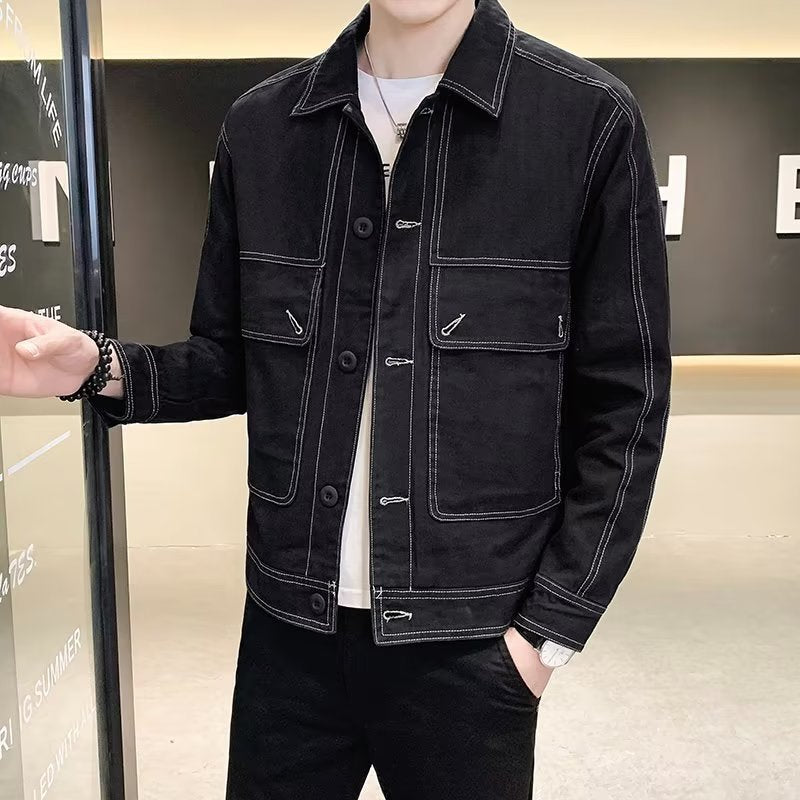 Workwear Loose Trendy Denim Men's Jacket