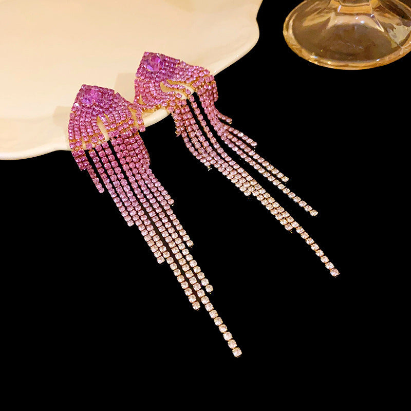 Fashion Love Tassel Stud Earrings For Women
