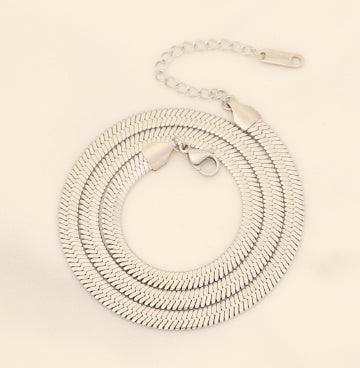Cadena de serpiente de moda de acero inoxidable para clavícula
