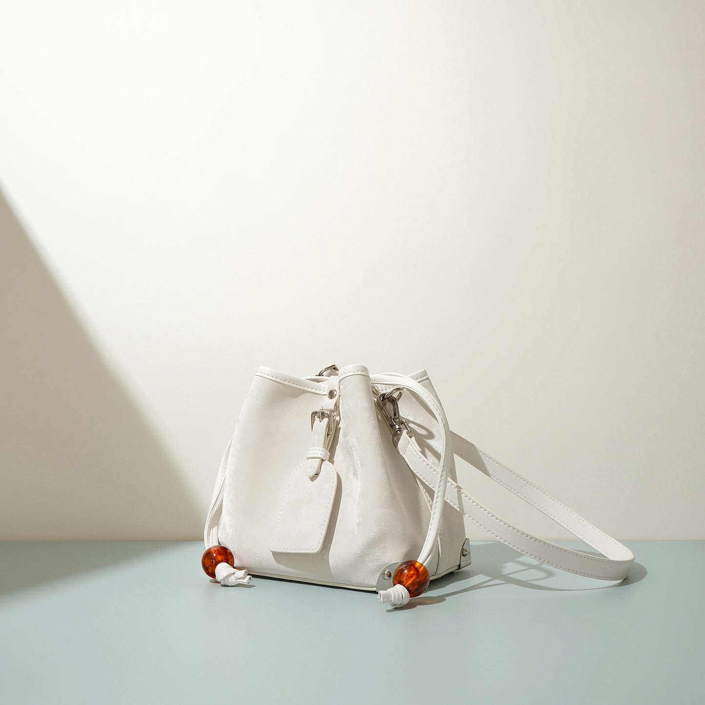 Satin Leather Shoulder Crossbody