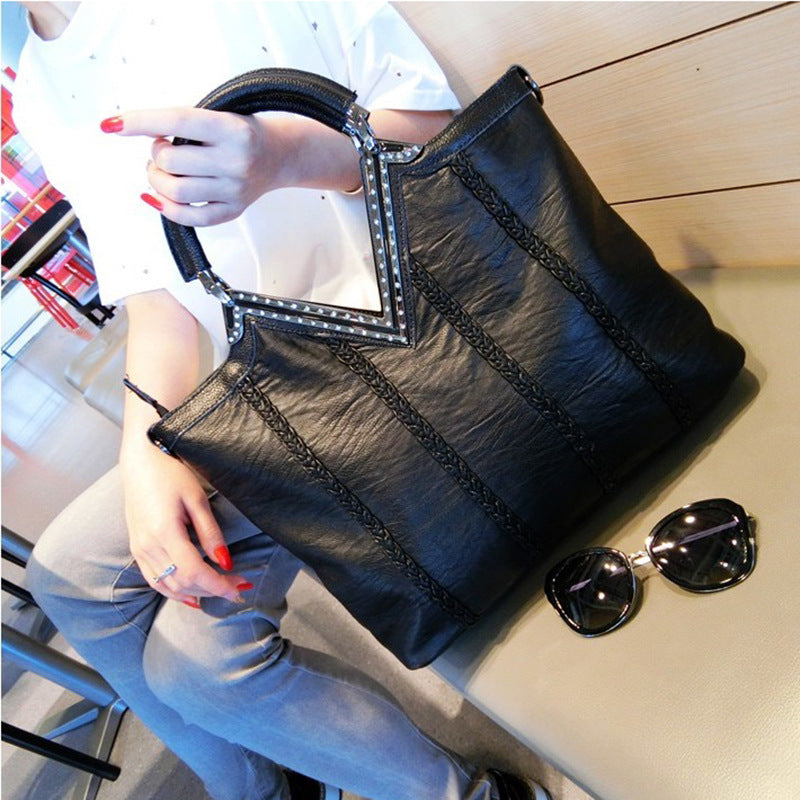 new bag handbag fashion handbag leisure tide retro Europe single shoulder bag lady bag