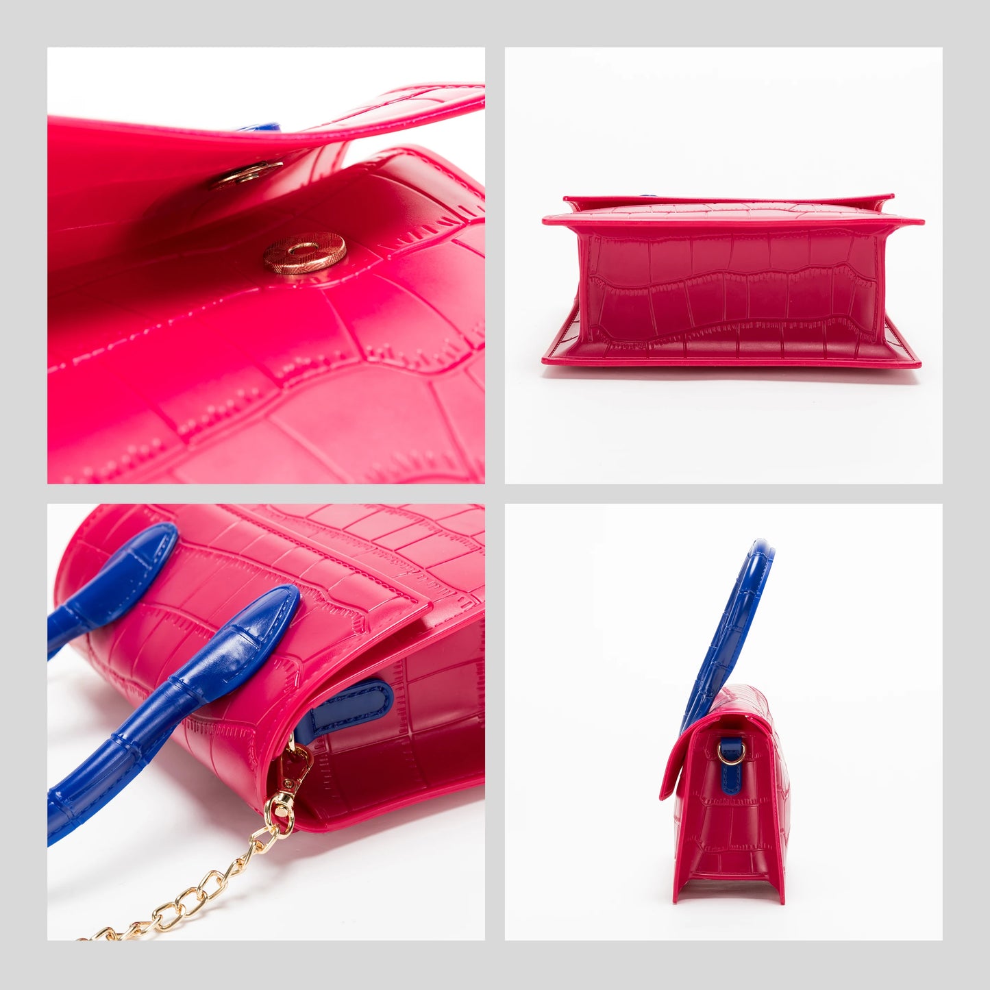 Vibrant Crocodile Pattern Jelly Mini Purse