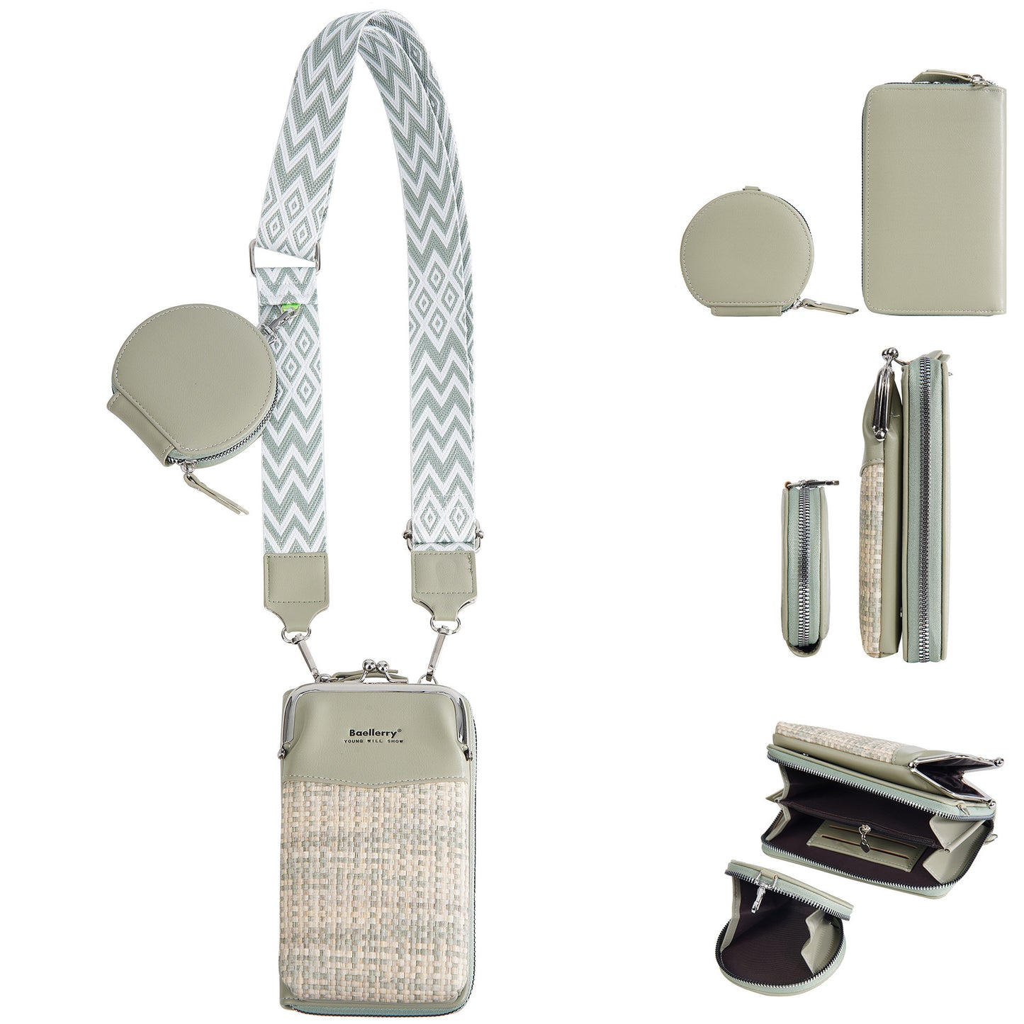 Bolso bandolera para teléfono, mini bolso bandolera para mujer