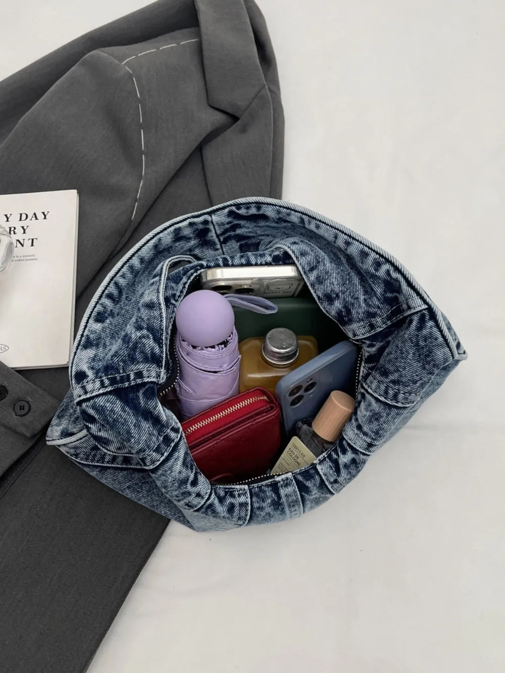 DenimCrescent Chic Bag - BAGMODA