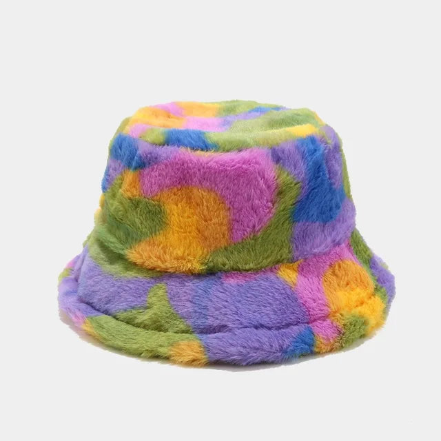 Panama Zebra Print Plush Velvet Hat