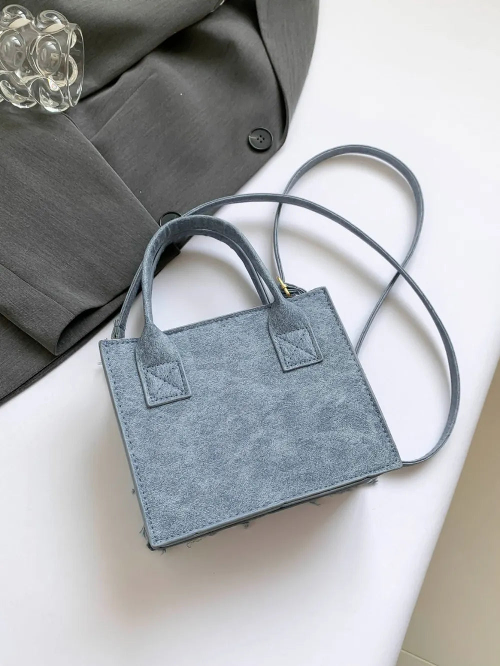 Raw Edge Plaid Denim - BAGMODA