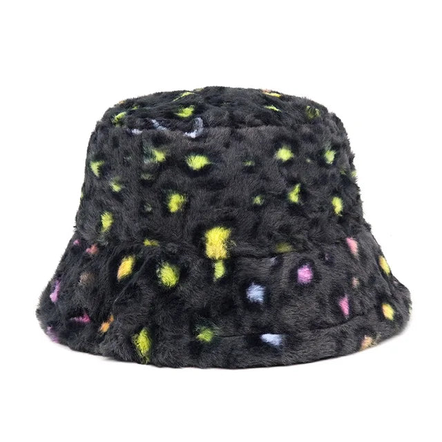 Panama Zebra Print Plush Velvet Hat