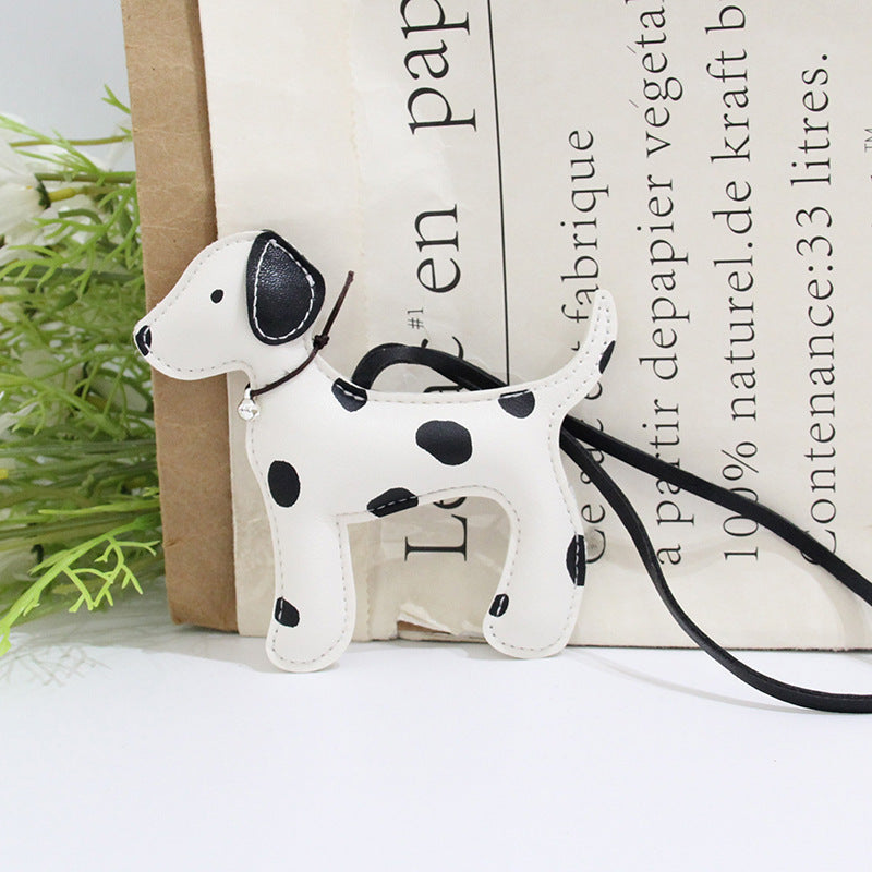 Cute Spotted Puppy Leather Pendant Pu Leather