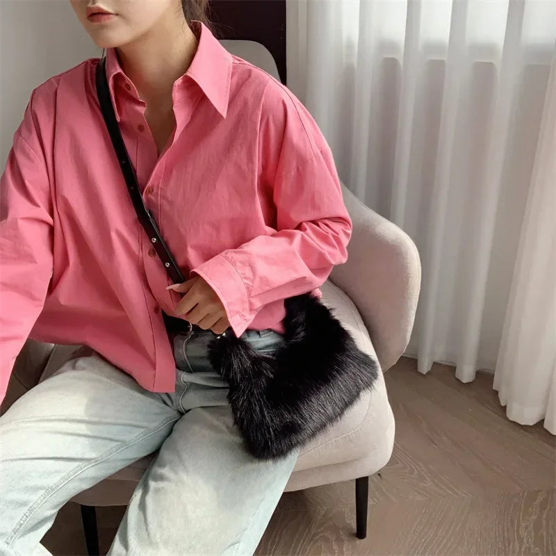 Furry Chic Shoulder Bag