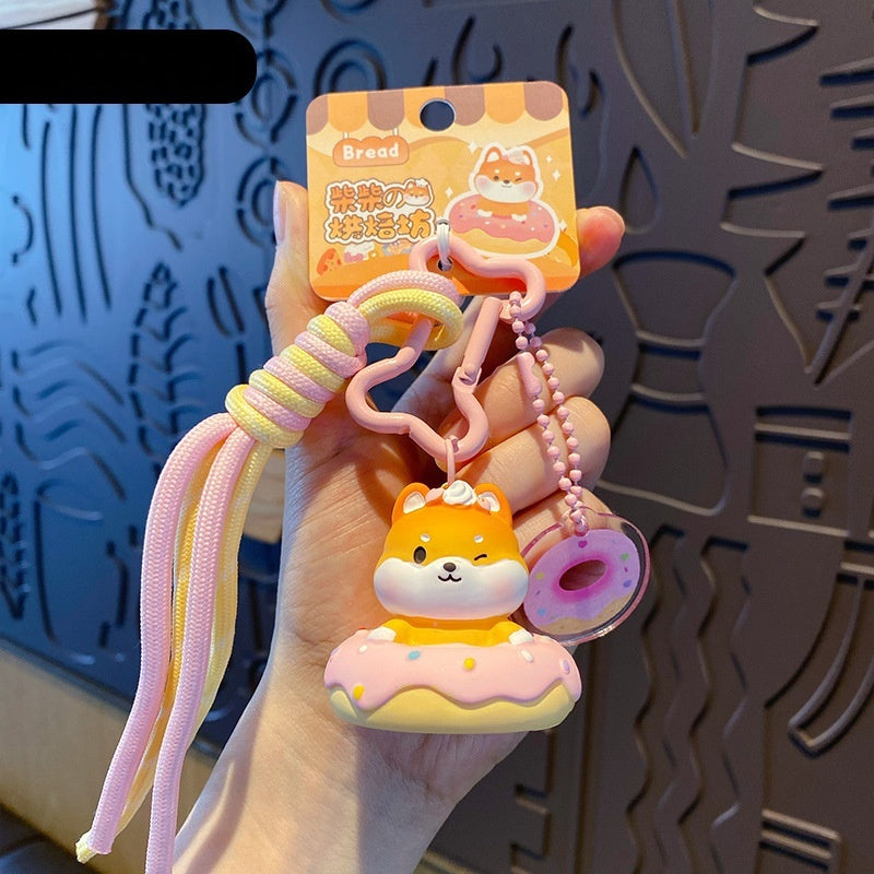 Cute Pet Shiba Inu Baking Series Keychain