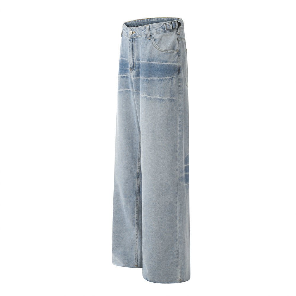 Fashion Gradient Denim Straight - leg Pants Men - BAGMODA