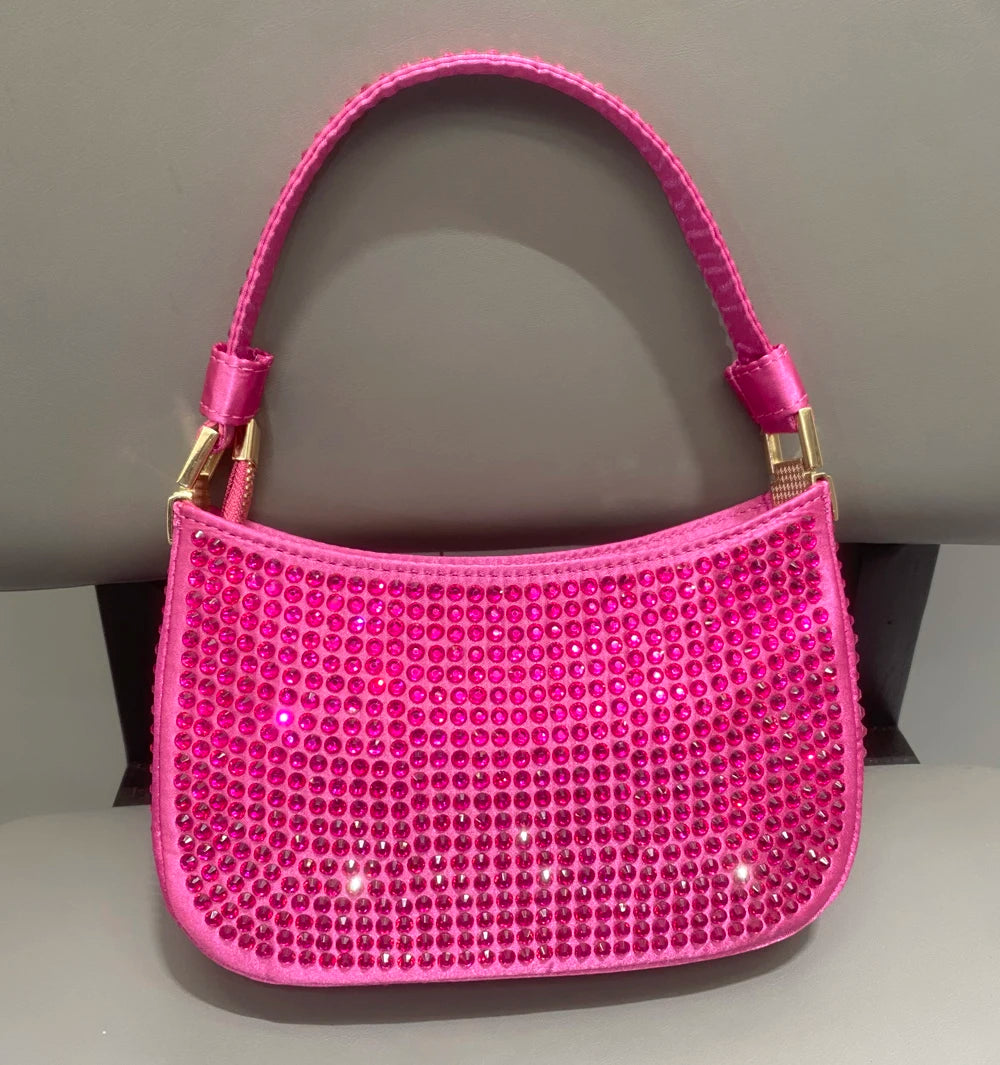 Rhinestones Designer Hobo