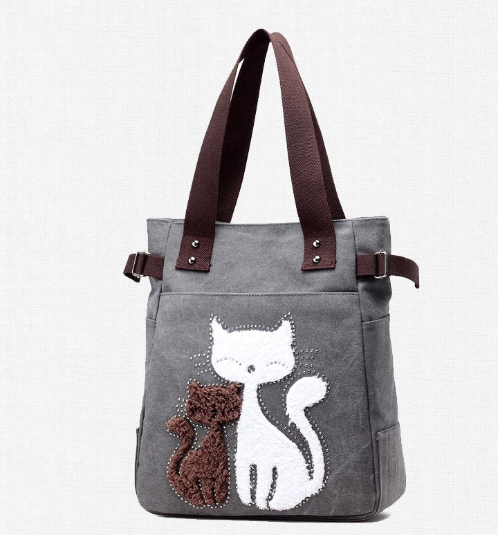 Süße Plüsch-Canvas-Tasche