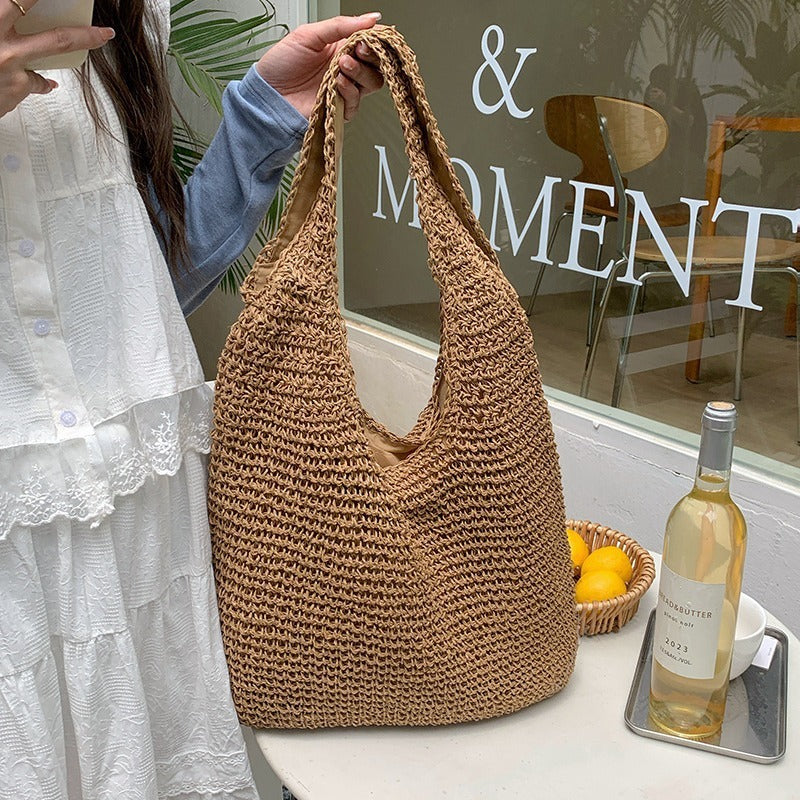 Seaside Vacation Single Shoulder Woven Beach Bag