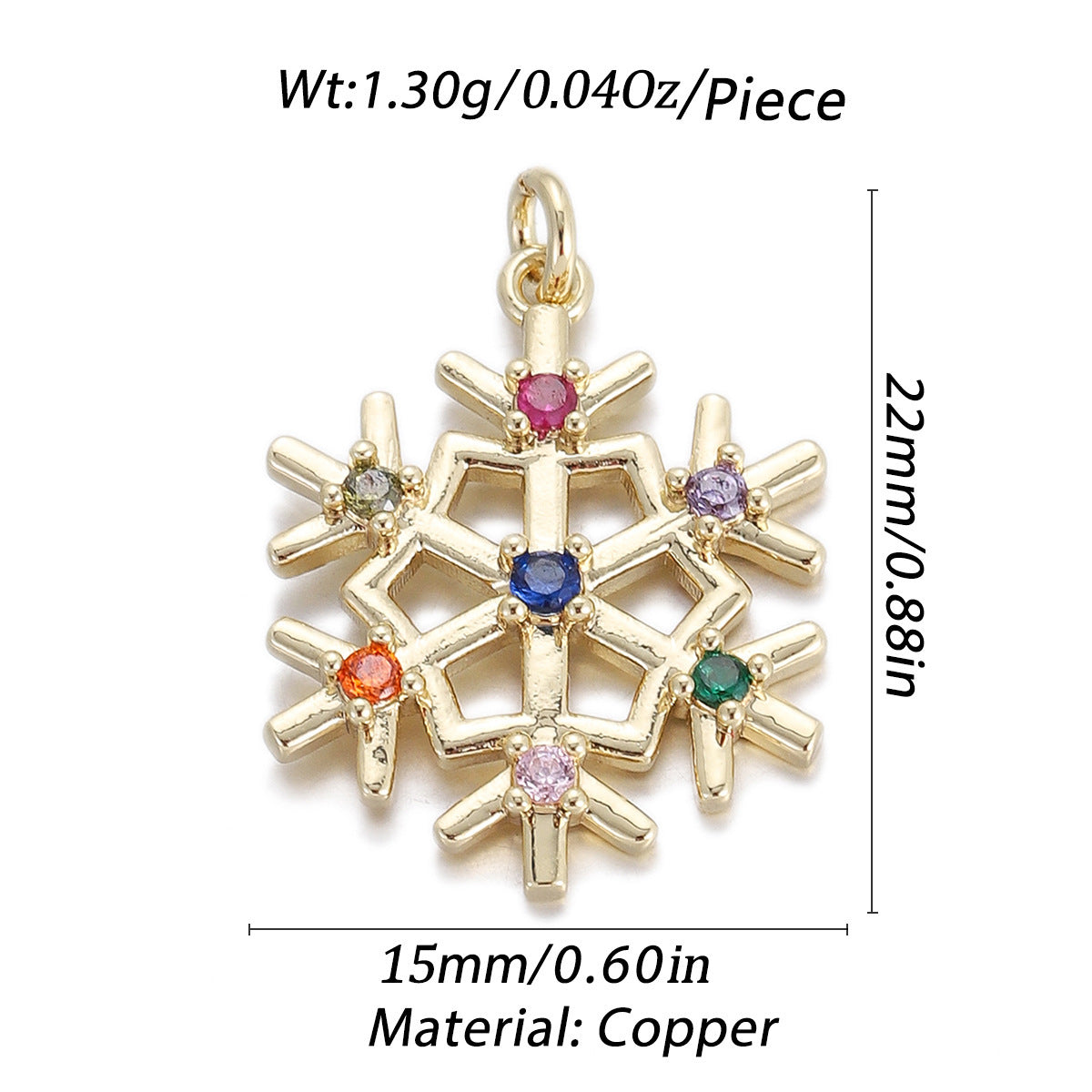 Oil Dripping Heart Donut Geometric Pendant Fashion Micro Inlay Ornament