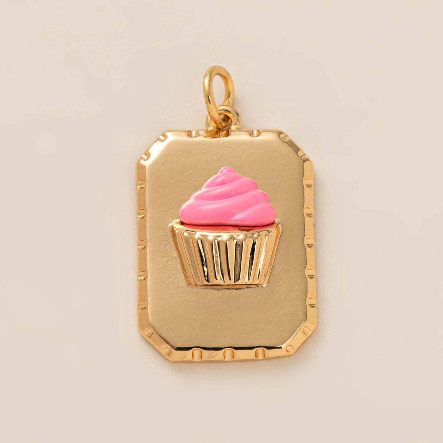 Food Rose Cherry Love Weather Cross Rectangular Pendant