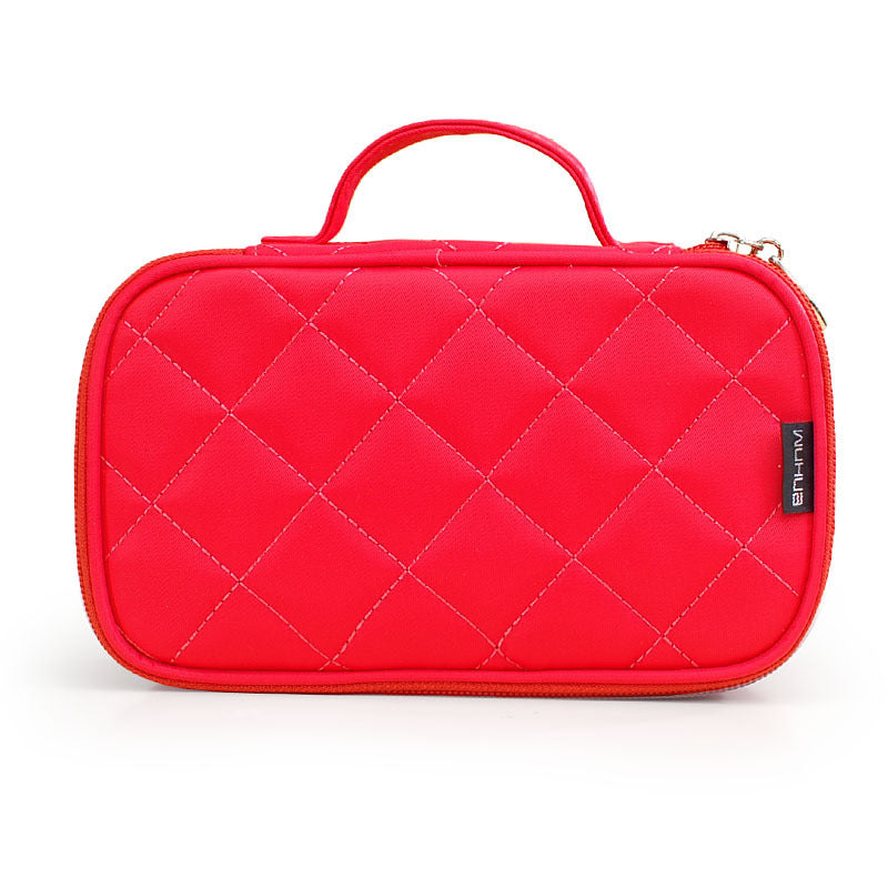 Double waterproof portable cosmetic bag