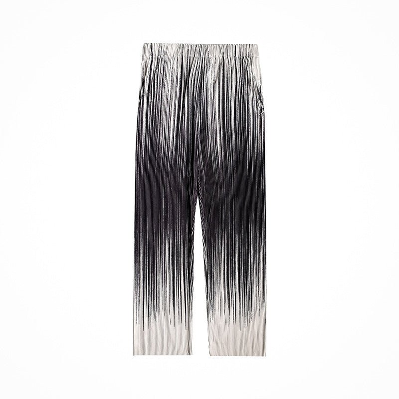 Men Loose Drape Gradient Striped Pants - BAGMODA