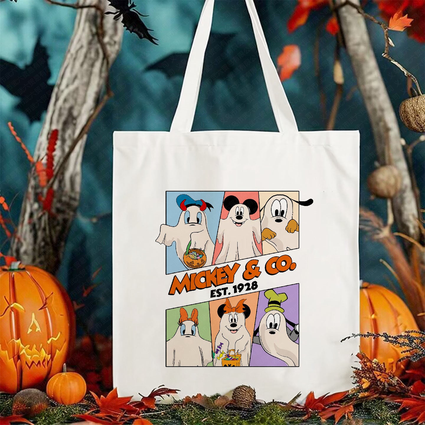 Halloween Printed Canvas Bag Shoulder Bag
