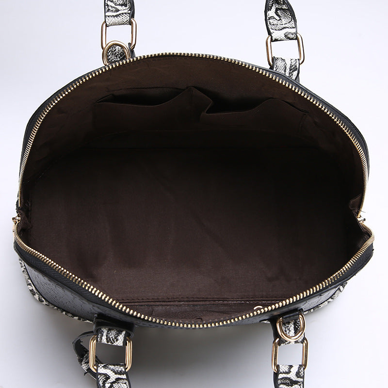 Snakeskin Fashion Portable Straddle Shell Bag Lady's Bag