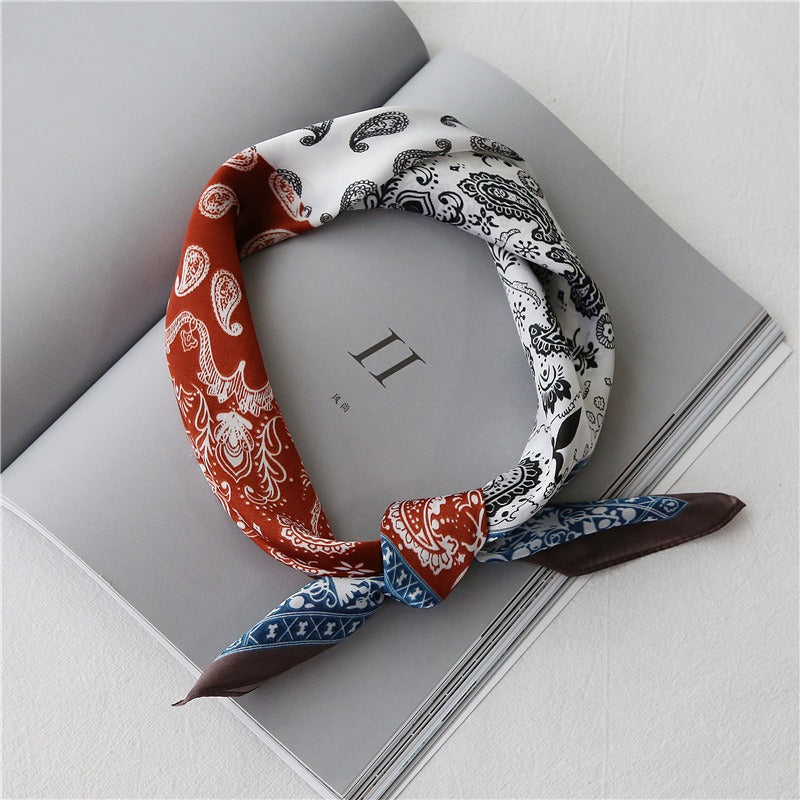 Retro artistic small square scarf - BAGMODA