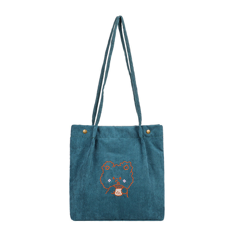 Cute Velvet Embroidery Bag