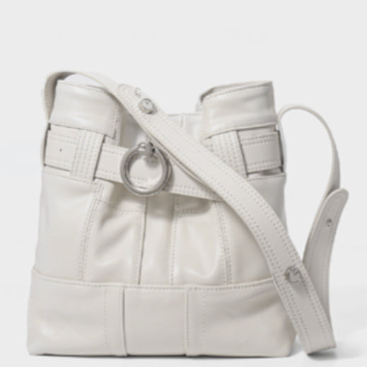 Cowhide Stitching Bucket Bag