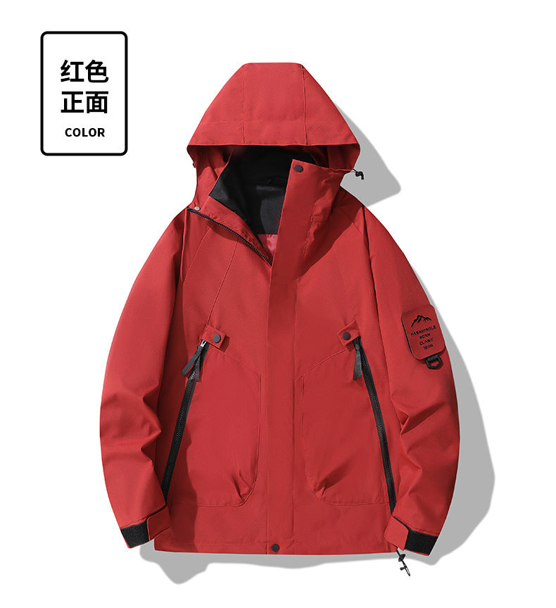 Outdoor Spring And Autumn Single-layer Japanese Solid Color Jacket Women's Thin Soft Shell Windproof Waterproof Mountaineering Clothing