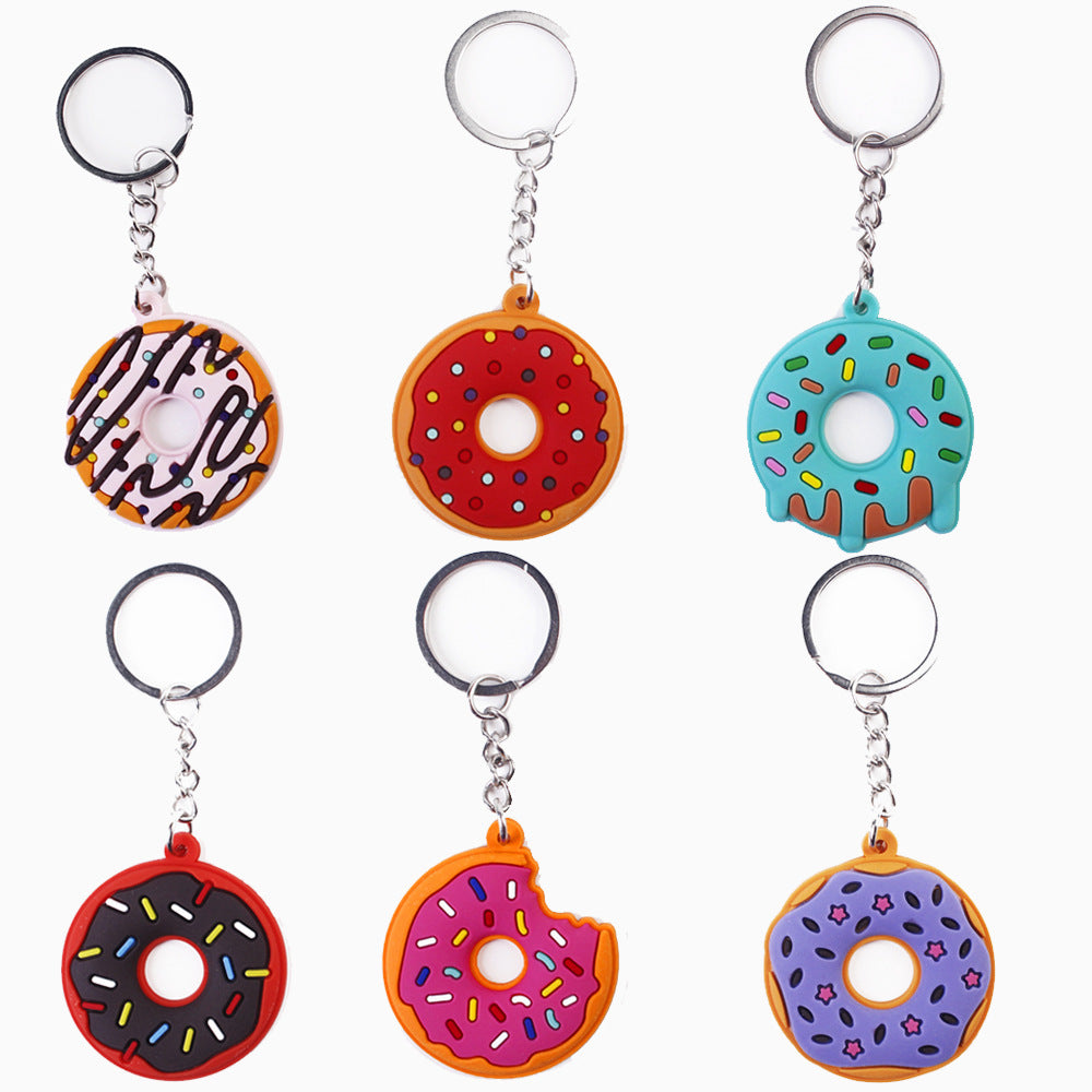 Simple Cartoon Cute Donut PVC Keychain