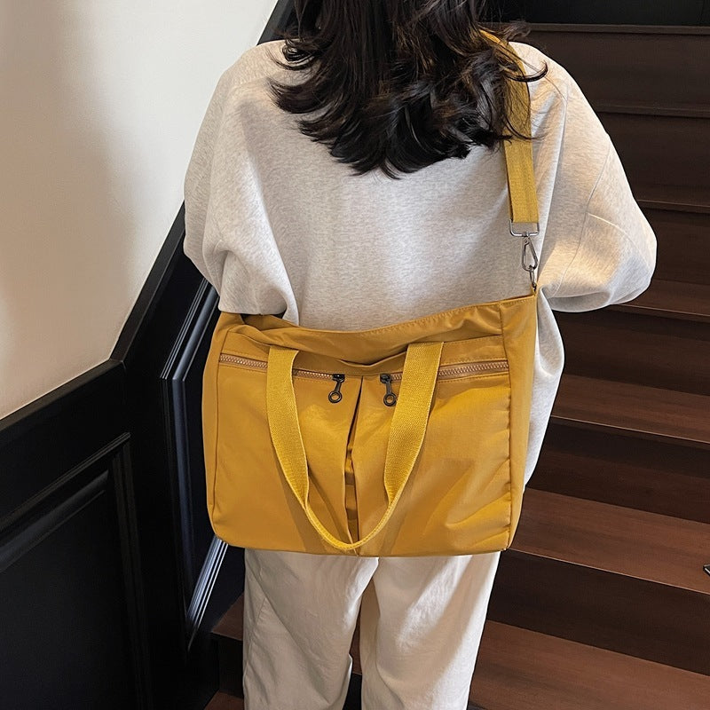 Solid Color Casual Portable Messenger Bag