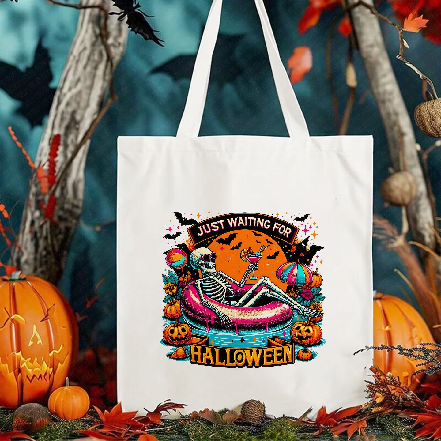 Halloween Printed Canvas Bag Shoulder Bag