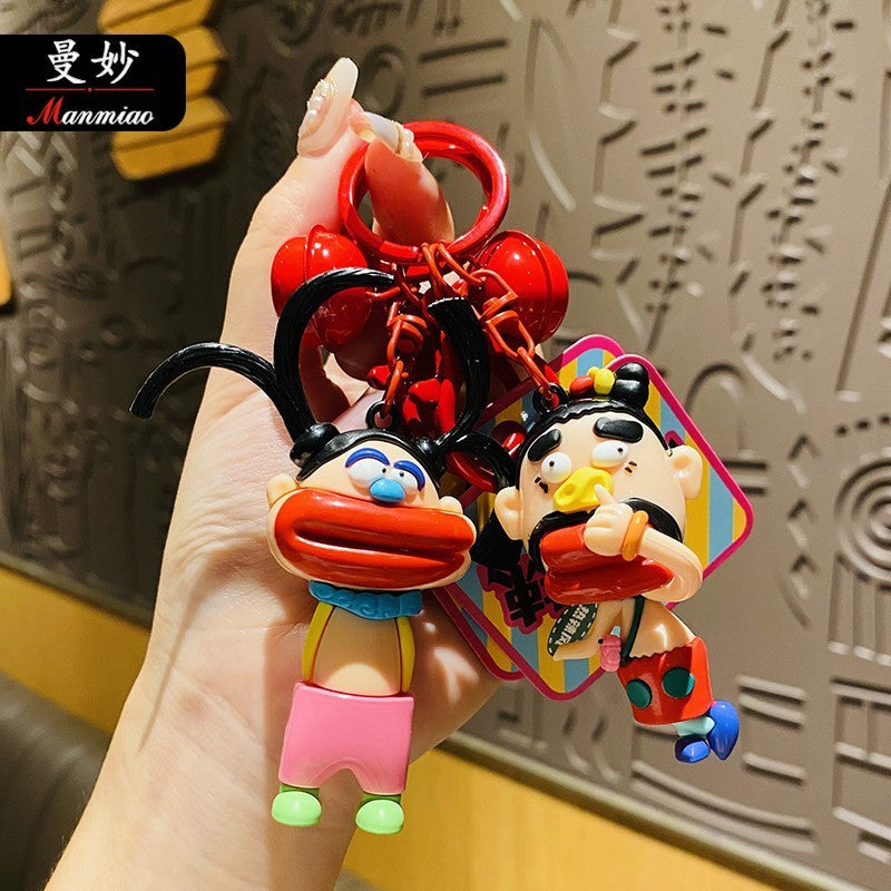 Ugly And Cute Uncle Loli Keychain Cute Cartoon Car Chain
