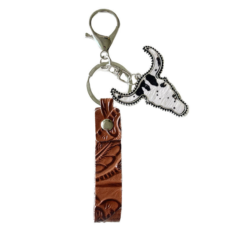 Leather Keychain Retro Ethnic Style