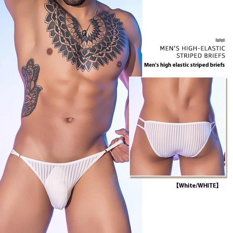 Underwear Low Waist Sexy Striped Breathable Skin-friendly Triangle