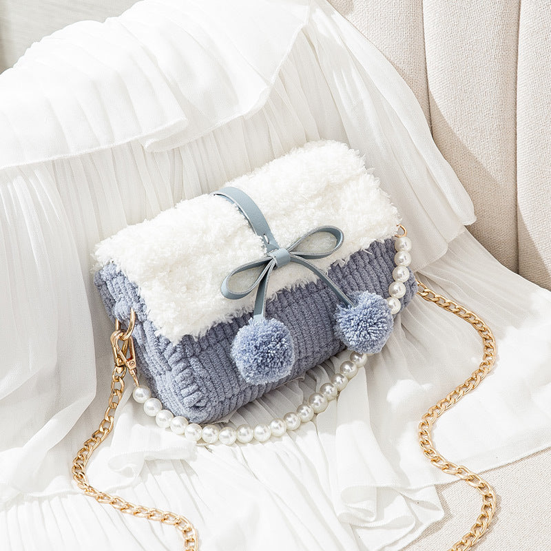 Weaving Bag Wool DIY Hand Woven Bag Knitting Self Made Self Knitting Material Bag