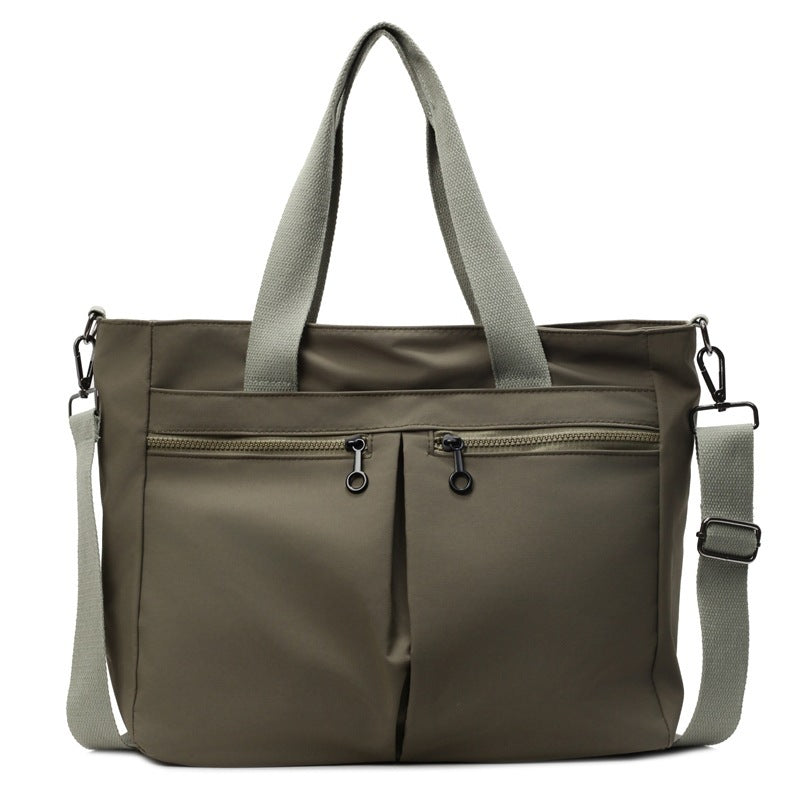 Solid Color Casual Portable Messenger Bag