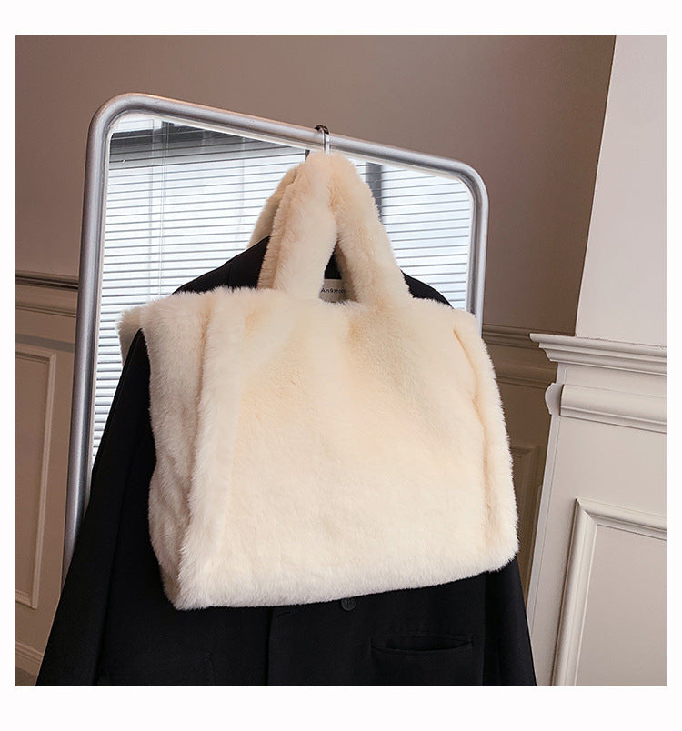 Wintertaschen Kette Plüsch Totes Bag