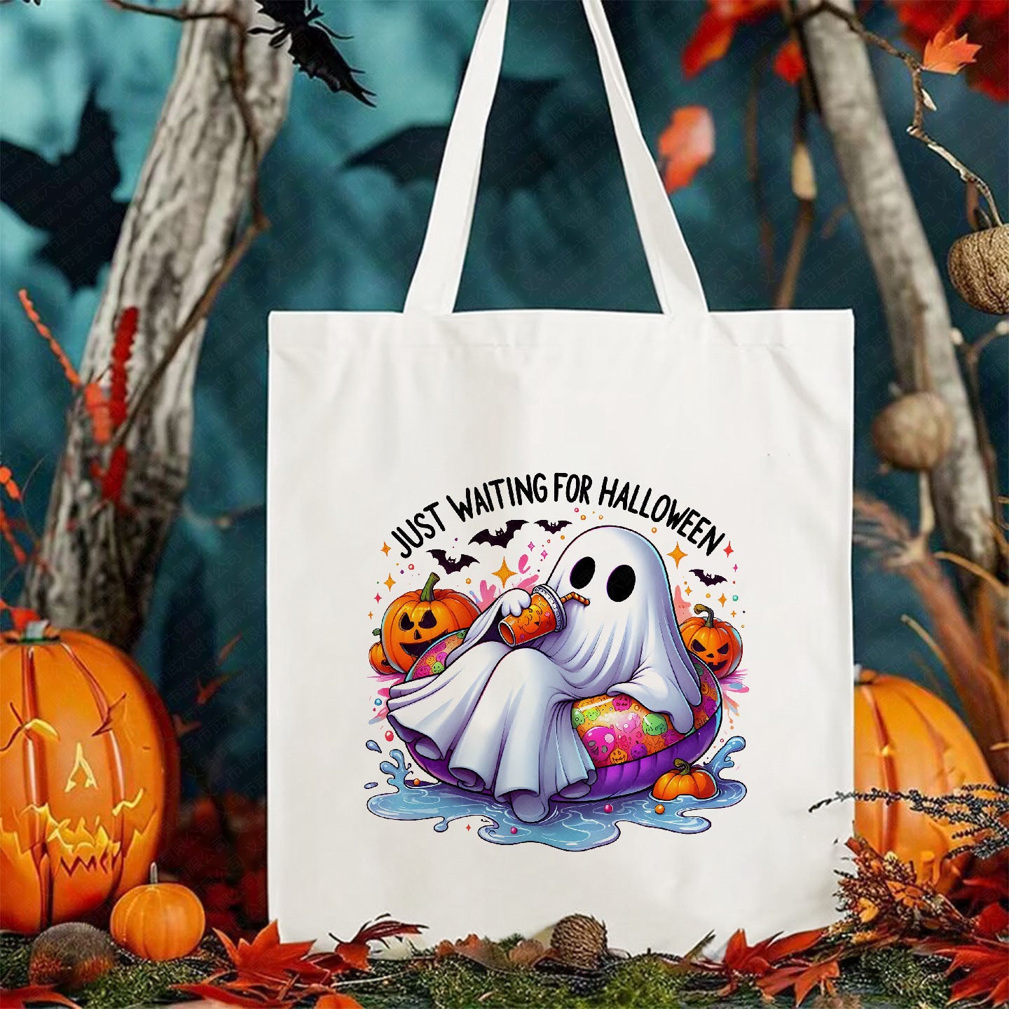 Halloween Printed Canvas Bag Shoulder Bag