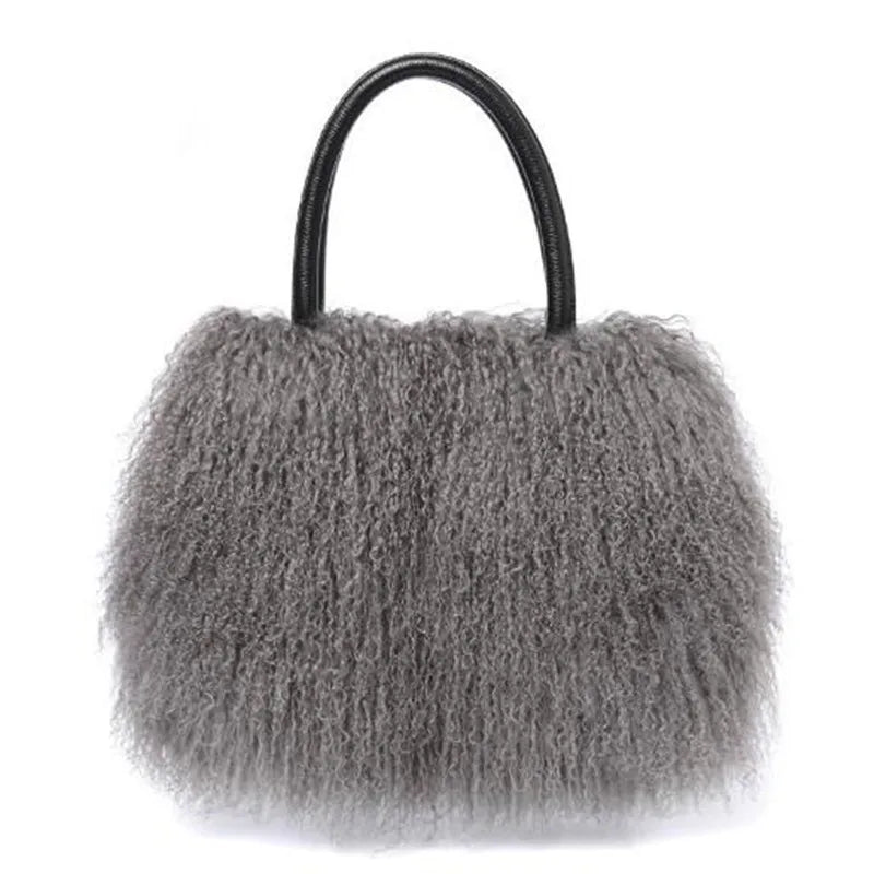 Mongolian Luxe Fur Shoulder Bag - BAGMODA