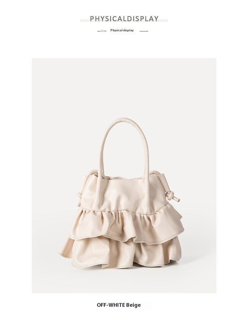 Pleated Ruffled Messenger Bag