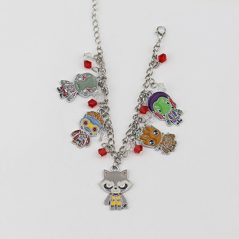 Classic Movie Guardians Of The Galaxy Charms Bracelets Marvel Comics Raccoon Superhero Bracelet & Bangle Jewelry