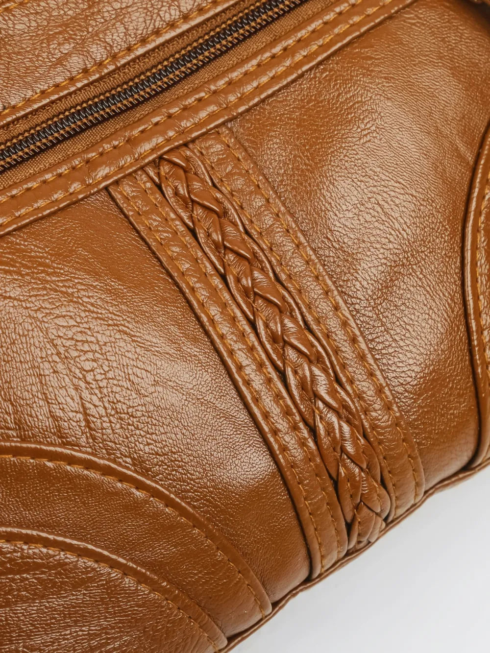 Sleek Leather Shoulder Bag - BAGMODA