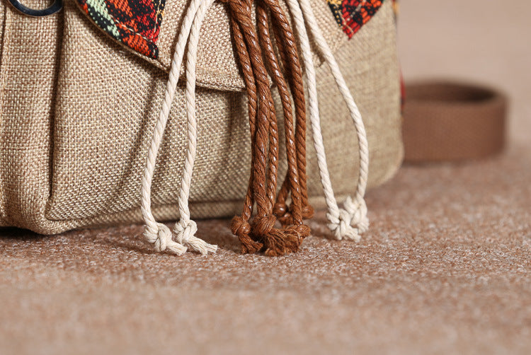 Canvas tassel backpack