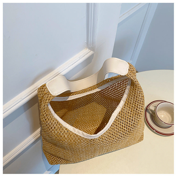 Casual Retro Tote Straw