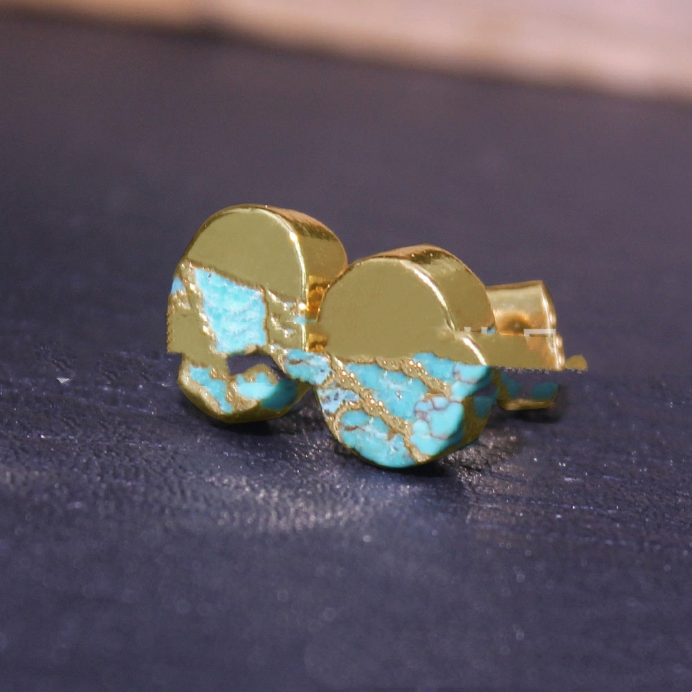 Natural Stone Bohemian Style Stud Earrings